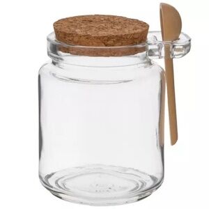 (2) Glass Handle Jar With Spoon
